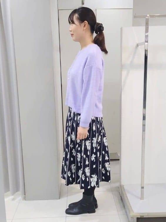 AZUSAさんの「Reflect｜【セットアップ可】ダブルジャカードニットフレアスカート」を使ったコーディネート