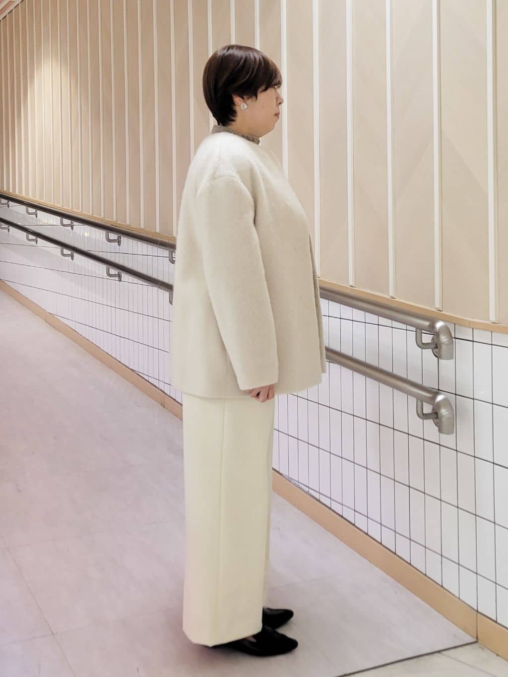 tomoさんの「COUP DE CHANCE｜【手洗い可／日本製】ケーブルニット」を使ったコーディネート