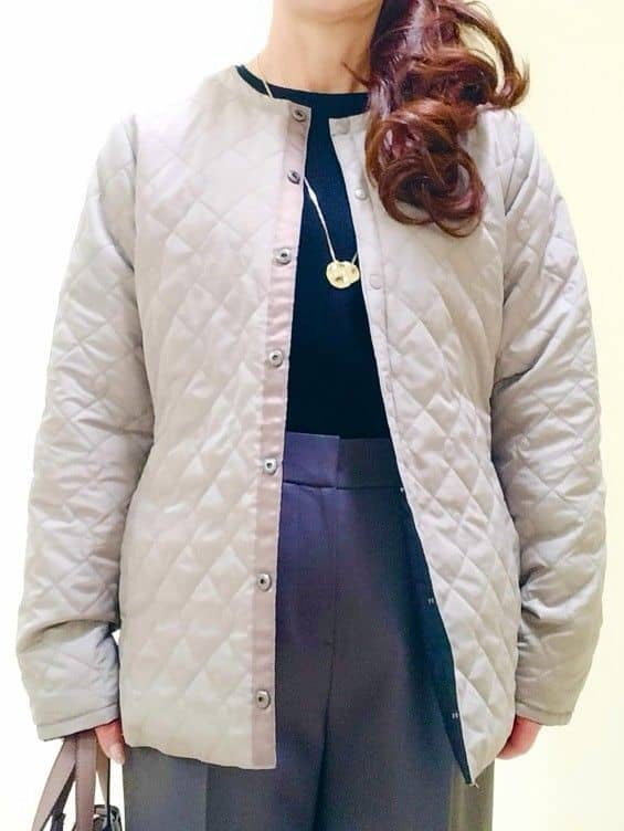 花さんの「Reflect｜【リバーシブルで着られる◎】ダイヤ柄キルトジャケット」を使ったコーディネート