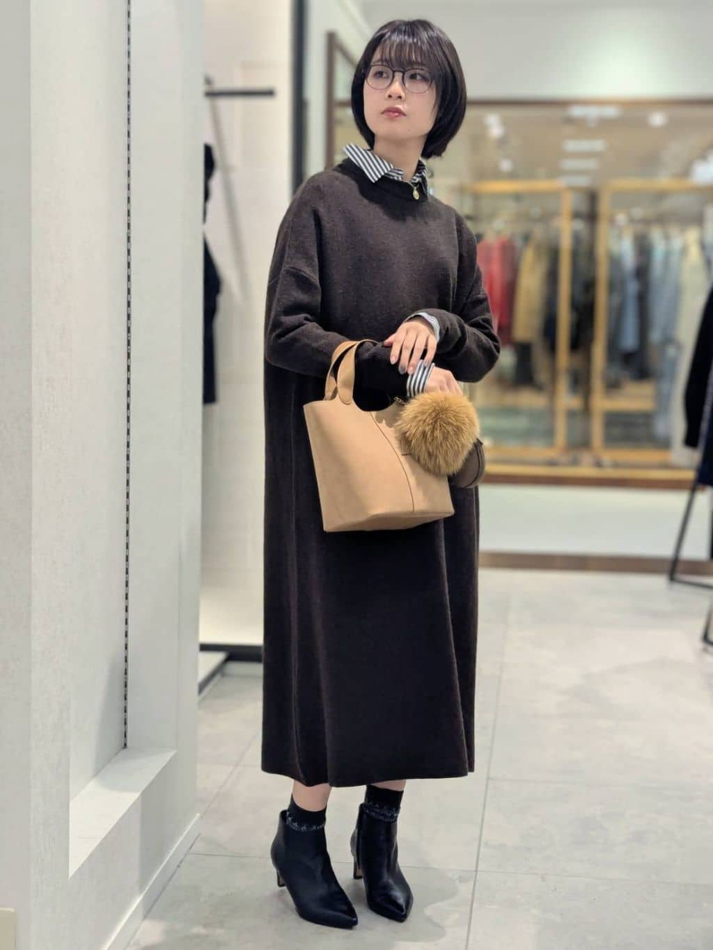 nonoさんの「UNTITLED｜【Made In Japan】ガラスパールレイヤードネックレス」を使ったコーディネート