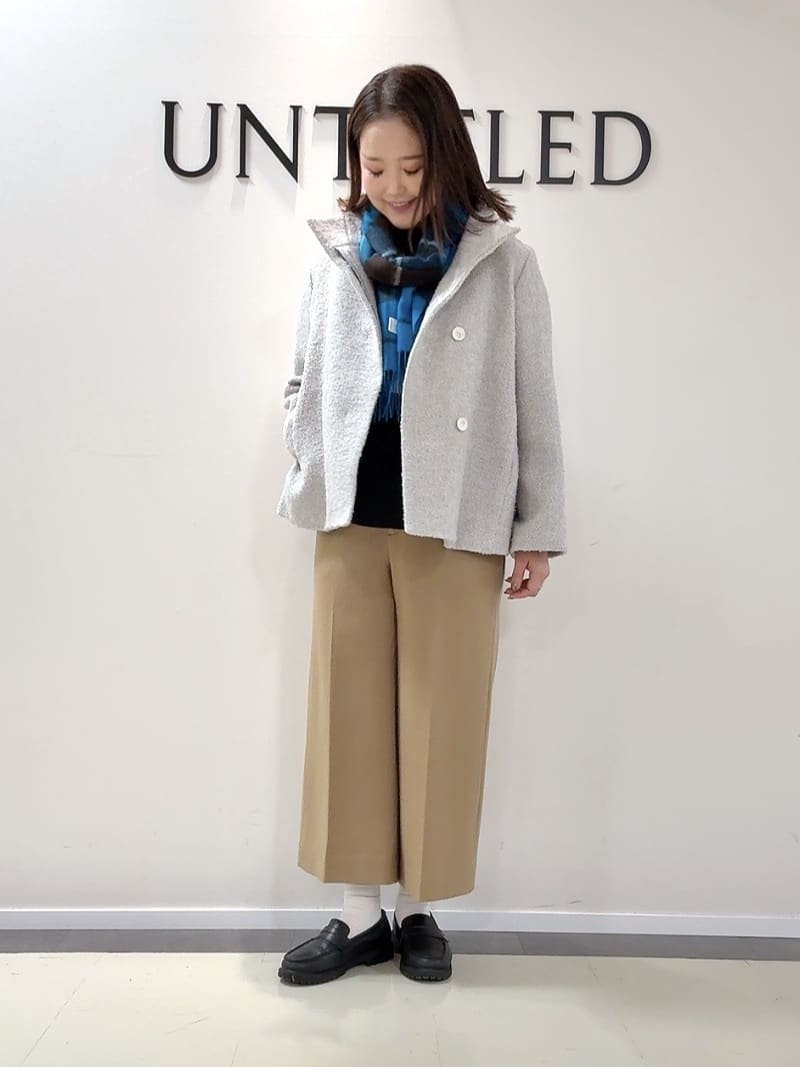YUIさんの「UNTITLED｜【エレガント／ミディアウター】ミックスヘリンボンコート」を使ったコーディネート