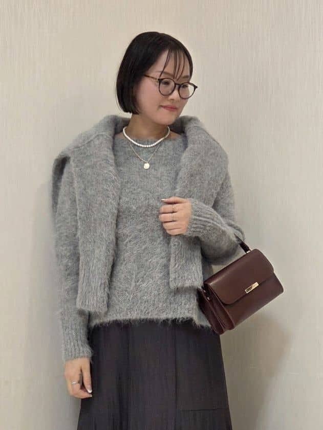 naokoさんの「UNTITLED｜【ゆったり】アルパカ混シャギー カーディガン」を使ったコーディネート