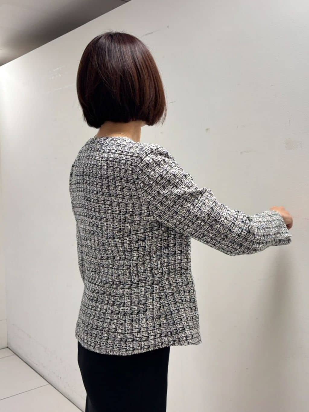 keikoさんの「COUP DE CHANCE｜【日本製】ツィードノーカラージャケット」を使ったコーディネート