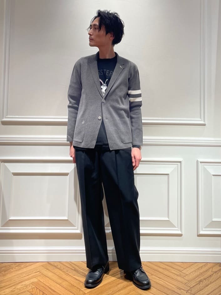橋本さんの「DRESSTERIOR｜【ウォッシャブル】スプリング ニットジャケット」を使ったコーディネート