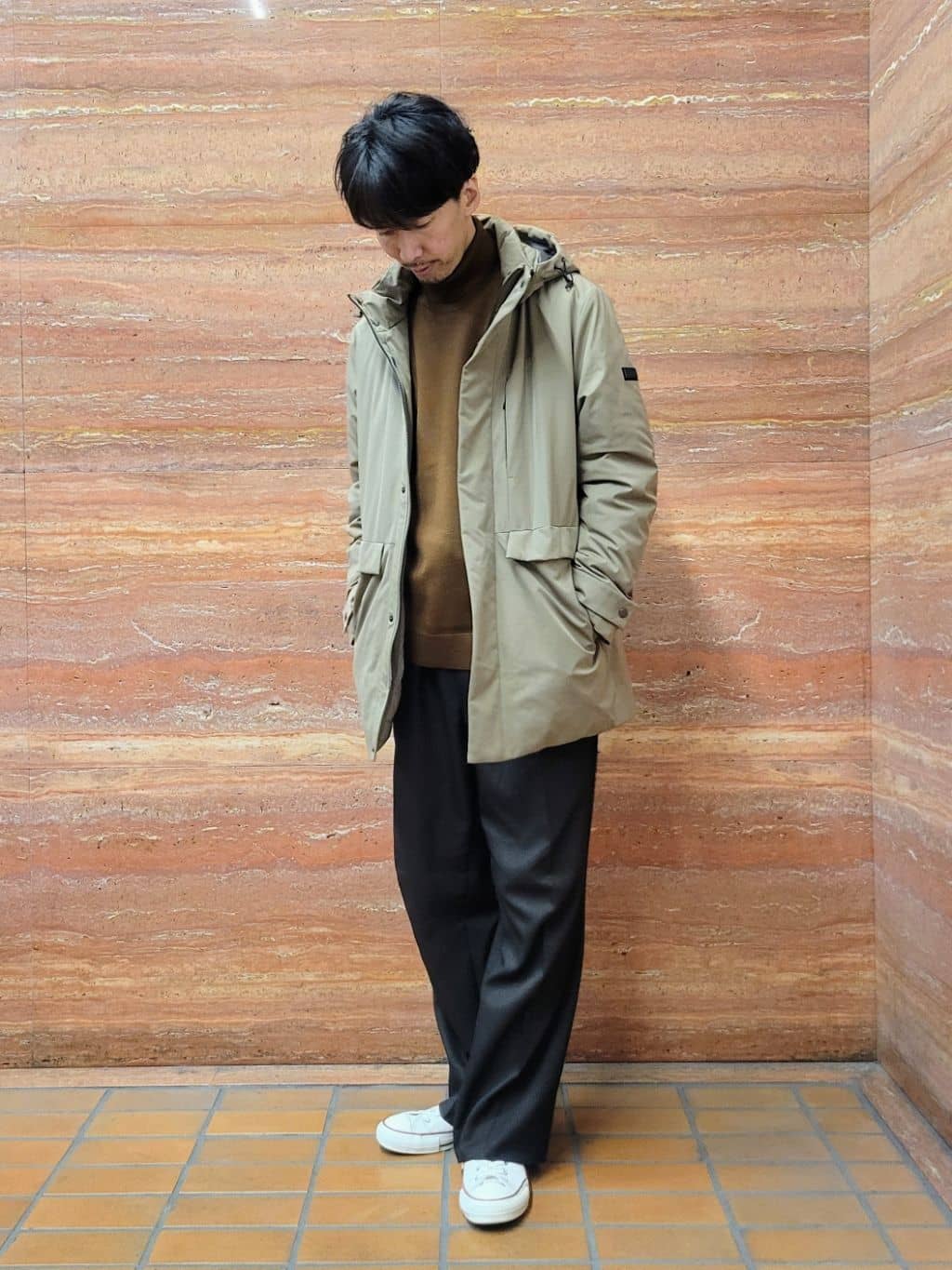 piroyaさんの「TAKEO KIKUCHI｜【None Of Stress】ストレッチ ダウンブルゾン」を使ったコーディネート