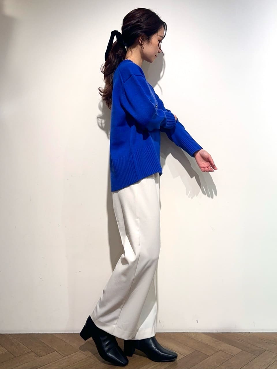 mikuさんの「OPAQUE.CLIP｜ウォームタッチ イージーワイドパンツ【洗濯機洗OK／ストレッチ】≪SS～LL≫」を使ったコーディネート