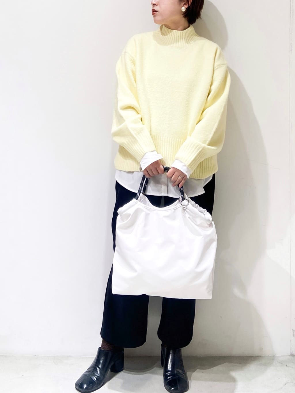 MIHOさんの「OPAQUE.CLIP｜ふわふわハイネックニット【洗濯機OK】」を使ったコーディネート