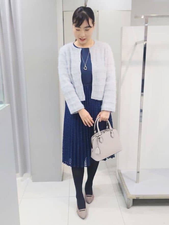 AZUSAさんの「Reflect｜【お食事会やお出かけに◎】ふんわりジャカード編みカーディガン」を使ったコーディネート