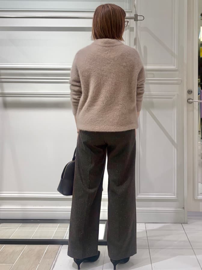 AKKOさんの「UNTITLED｜【ワイド/後ろゴム/シーズンレス】シルクネップツイードパンツ」を使ったコーディネート