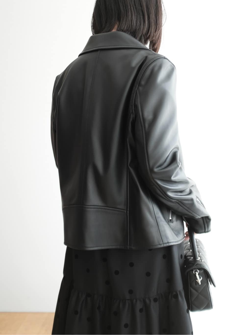 Kishimotoさんの「DRESSTERIOR｜【本革】レザーダブルライダース」を使ったコーディネート