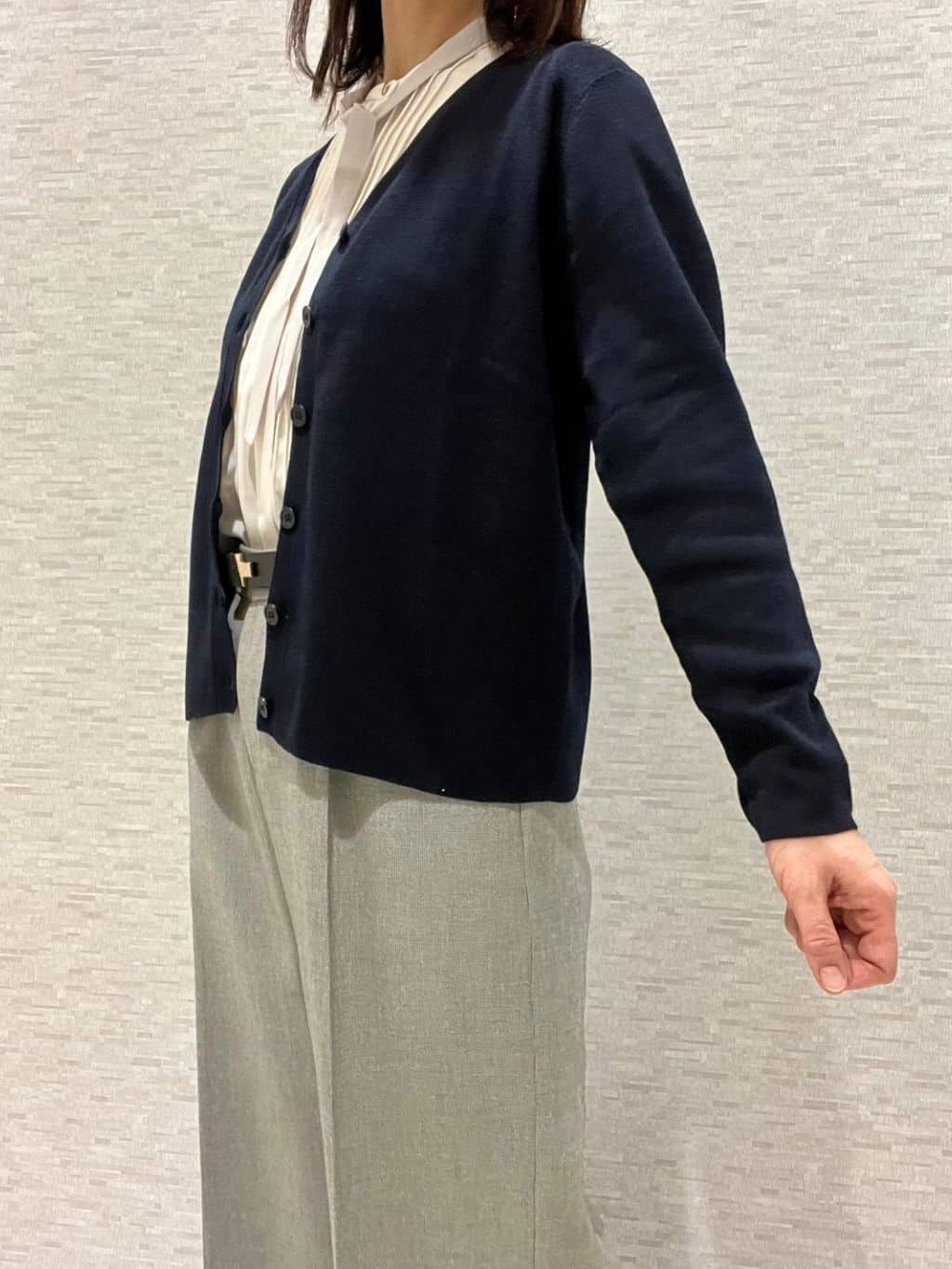marikoさんの「Reflect｜【単品使いOK◎／セットアップ可】リラクシーメランジワイドパンツ」を使ったコーディネート