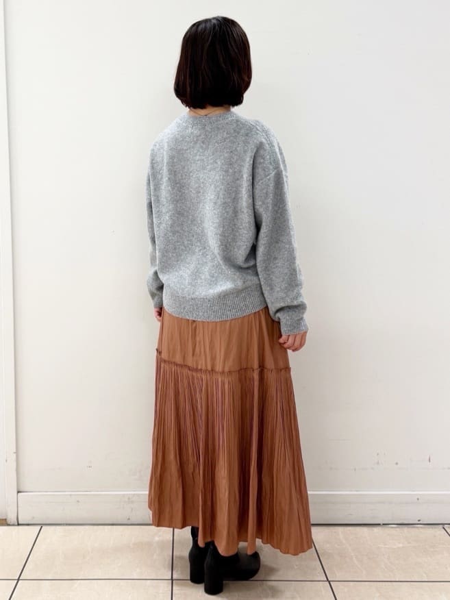 KIKIさんの「Reflect｜【SS-4Lサイズ／衿が顔に当たらない◎】スタンドネックミドルコート」を使ったコーディネート
