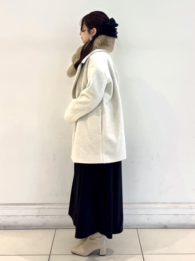 saito.さんの「grove｜アーモンドトゥヒールブーツ」を使ったコーディネート