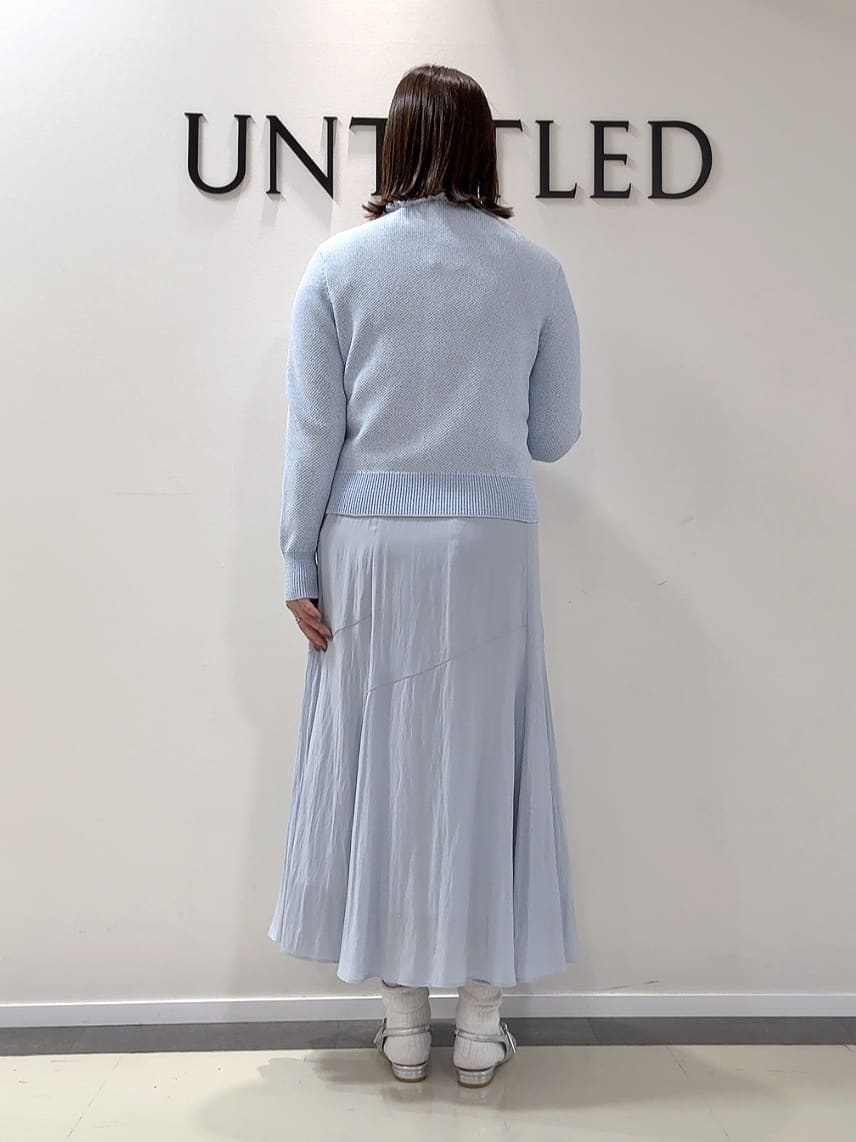 YUIさんの「UNTITLED｜【洗える/ジャケット風】ツイードニットカーディガン」を使ったコーディネート