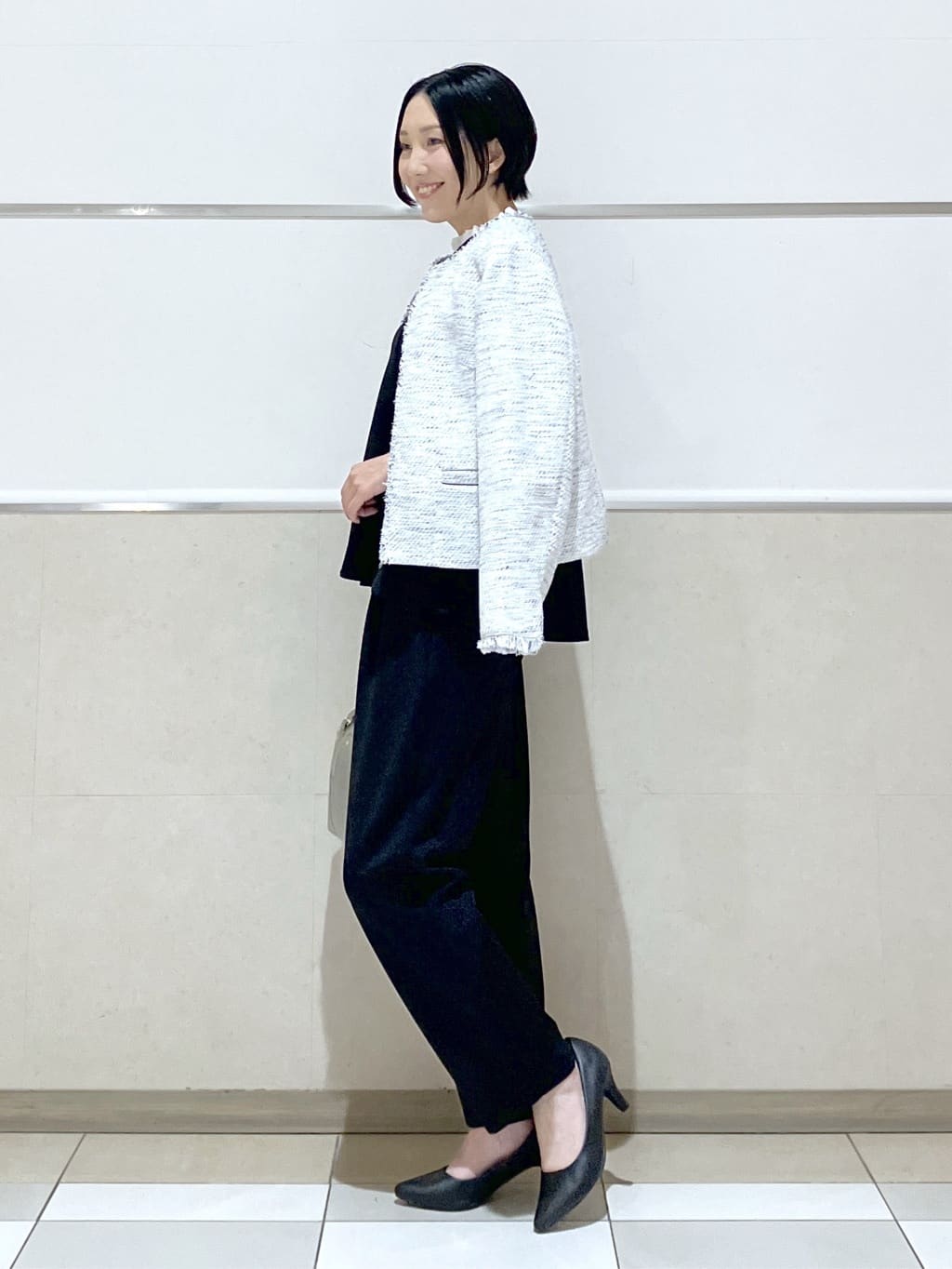 eriko さんの「Dessin｜ツイードクルーネックジャケット」を使ったコーディネート