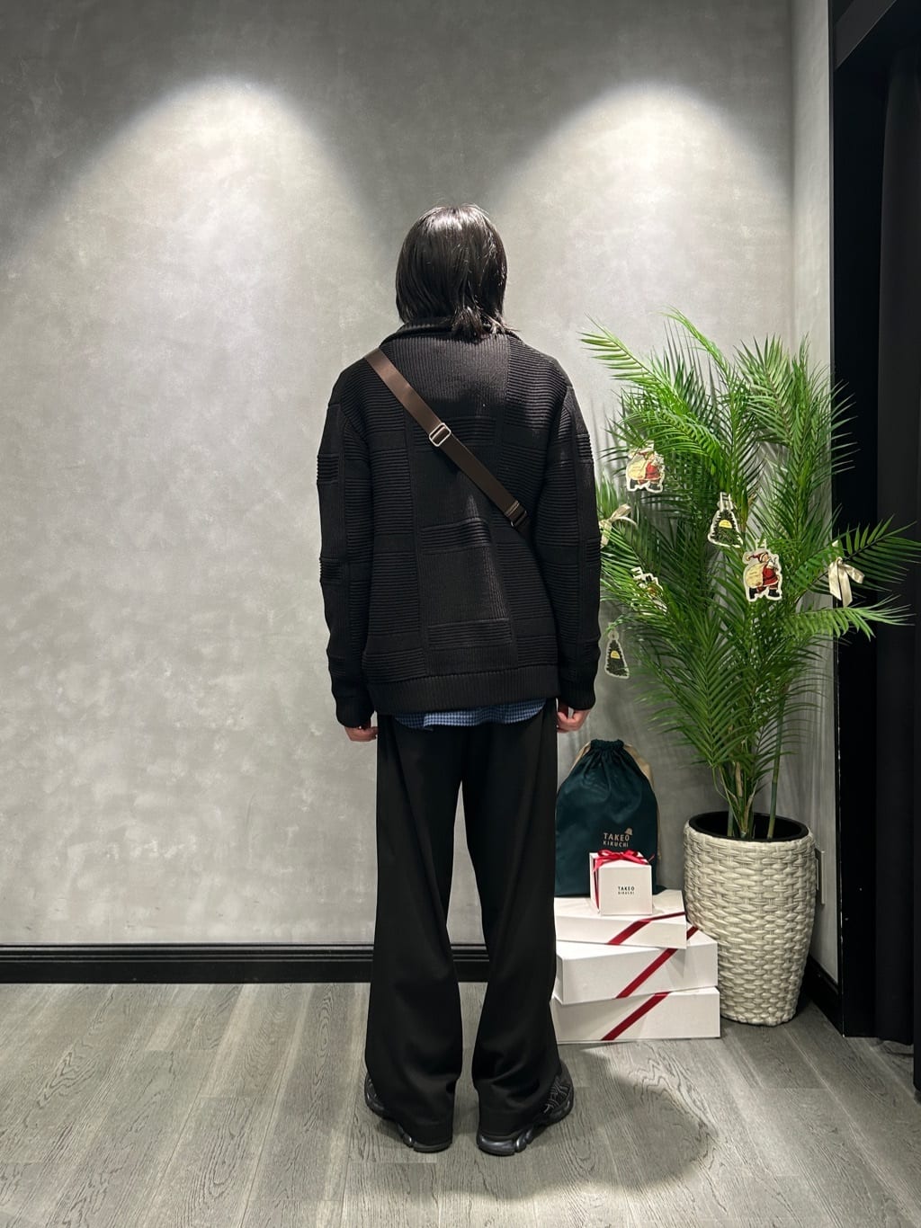ruiさんの「TAKEO KIKUCHI｜畦編みチェック ニットカーディガン」を使ったコーディネート