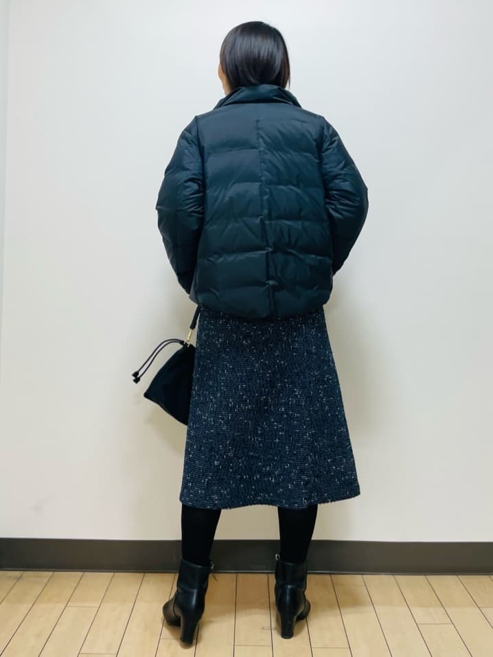 Riiさんの「Reflect｜【広がりすぎない／美シルエット◎】ツイードフレアスカート」を使ったコーディネート