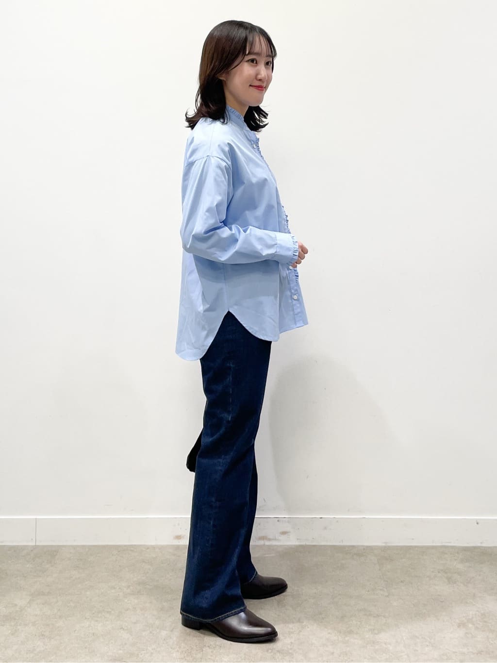 yukariさんの「Dessin｜【洗える】フリルネックブラウス」を使ったコーディネート