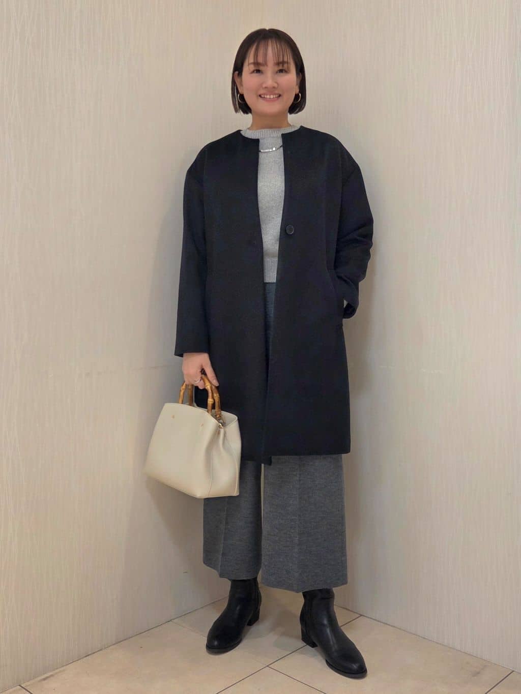 naokoさんの「UNTITLED｜【セットアップ可/ゆったり】ウール混ラメニット」を使ったコーディネート
