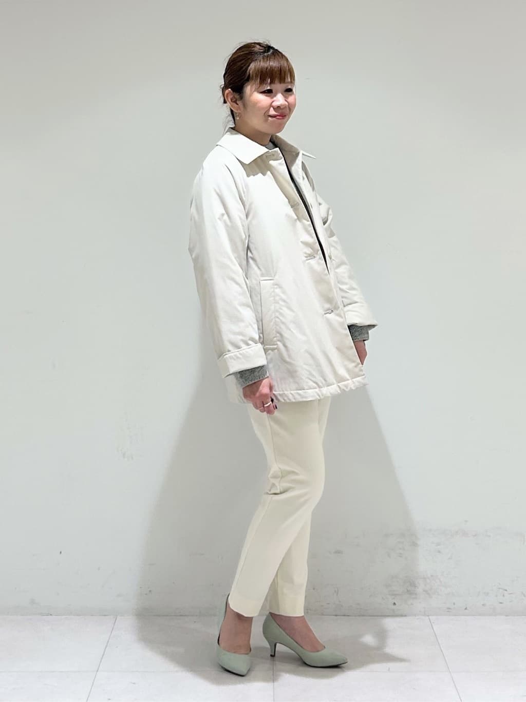 tsuyuさんの「INDIVI｜【コットン】シャツ切り替えカットソー」を使ったコーディネート