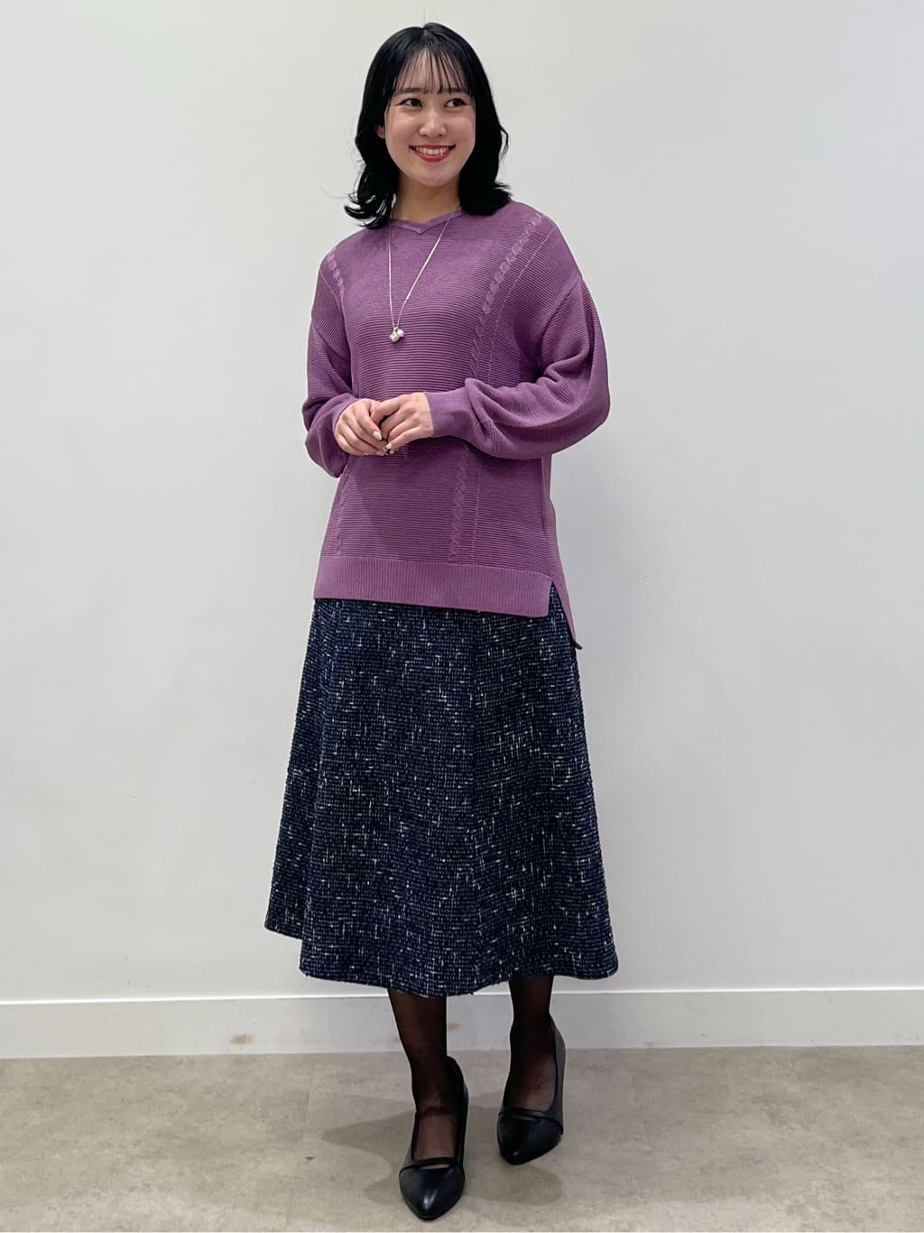 yukariさんの「Reflect｜【パンツ合わせにぴったり◎】ゆったりオフボディニット」を使ったコーディネート