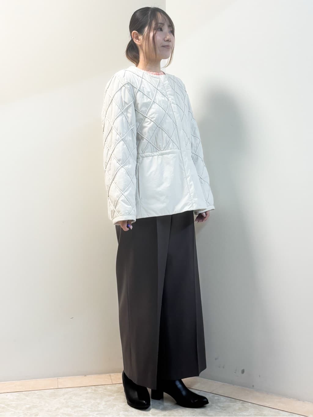 Sawaさんの「Reflect｜【ゆったりシルエット】ジャージメルトンコクーンジャケット」を使ったコーディネート
