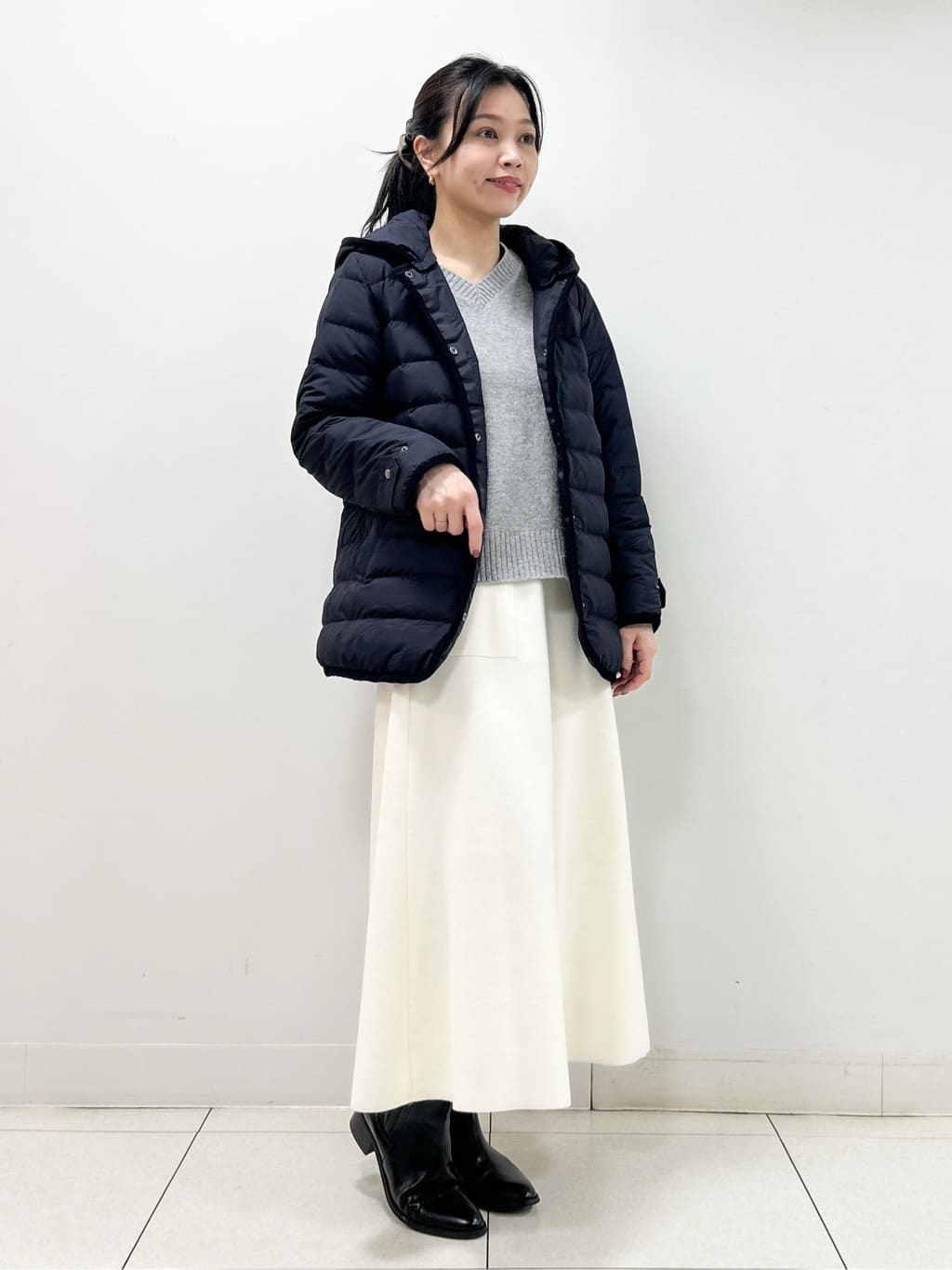Kaiさんの「Dessin｜【撥水・2WAY】ミュラーダウンコートミドル丈」を使ったコーディネート