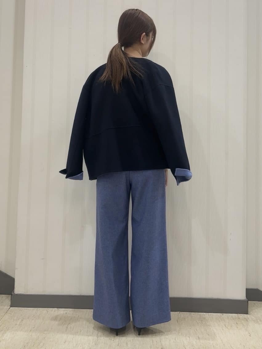 ちひさんの「INDIVI｜【褒められパンツ／ウール混】ウォームウール ワイドパンツ」を使ったコーディネート