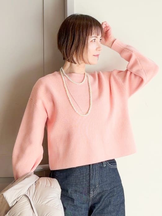 yamakoさんの「grove｜毎日着たくなる、もちもち畦編みニット」を使ったコーディネート