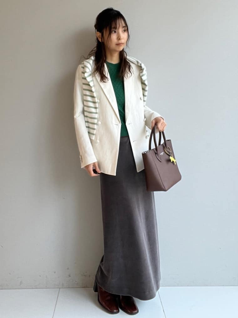 misaさんの「DRESSTERIOR｜【セットアップ可】リネンブレンドダブルブレストジャケット」を使ったコーディネート