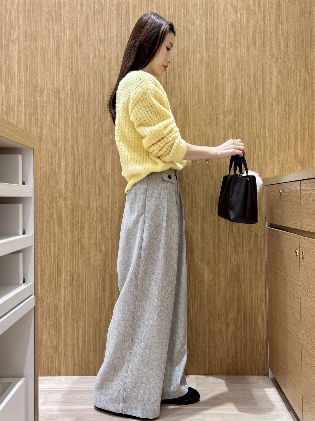 maiさんの「OPAQUE.CLIP｜モールヤーンメッシュニット【洗濯機OK】」を使ったコーディネート