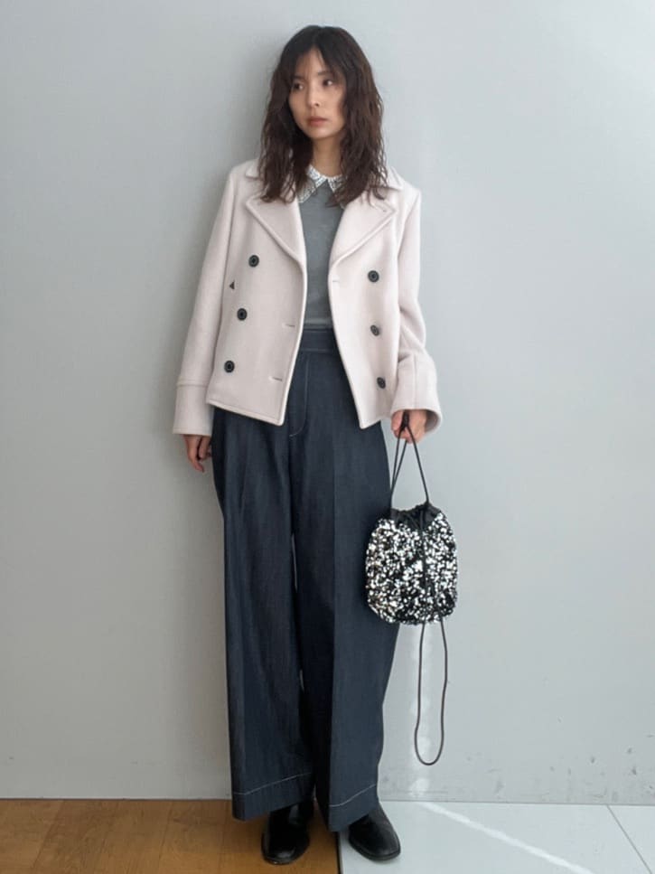 misaさんの「DRESSTERIOR｜2WAYレースカラーニット」を使ったコーディネート
