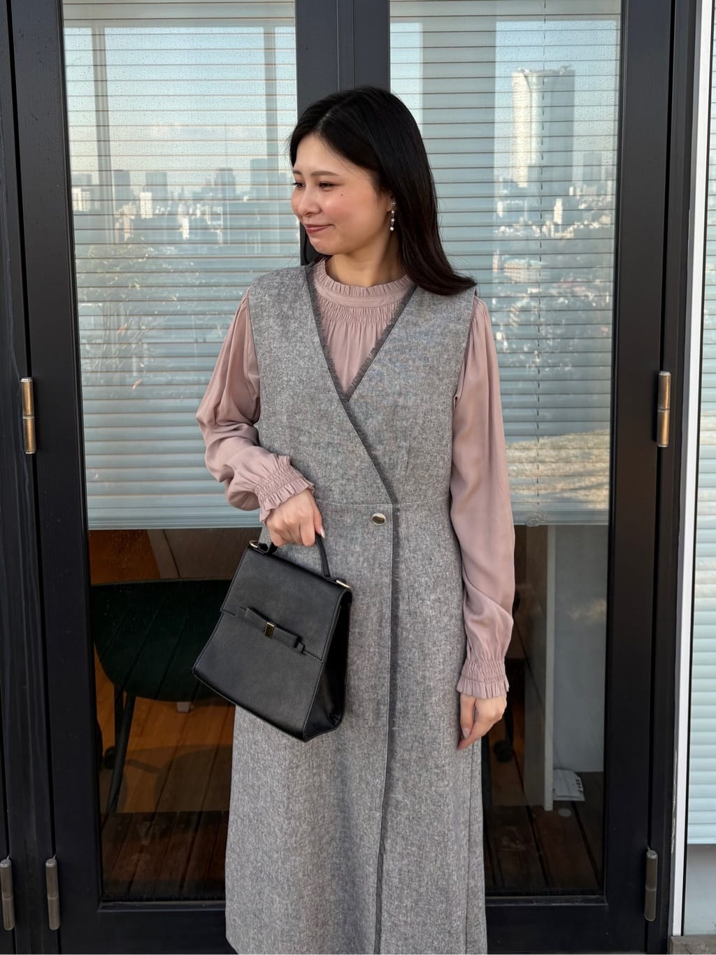 AOIさんの「Couture brooch｜【ハレの日・通勤】フリンジツイードジャンスカ」を使ったコーディネート