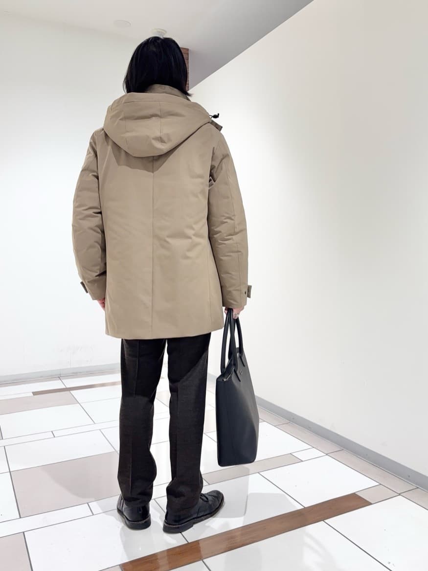 及川さんの「TAKEO KIKUCHI｜【None Of Stress】ストレッチ ダウンブルゾン」を使ったコーディネート