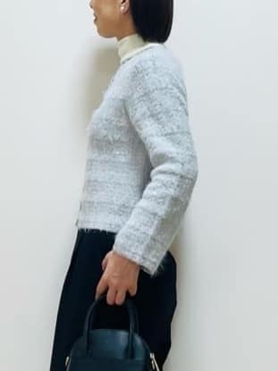 Riiさんの「Reflect｜【お食事会やお出かけに◎】ふんわりジャカード編みカーディガン」を使ったコーディネート