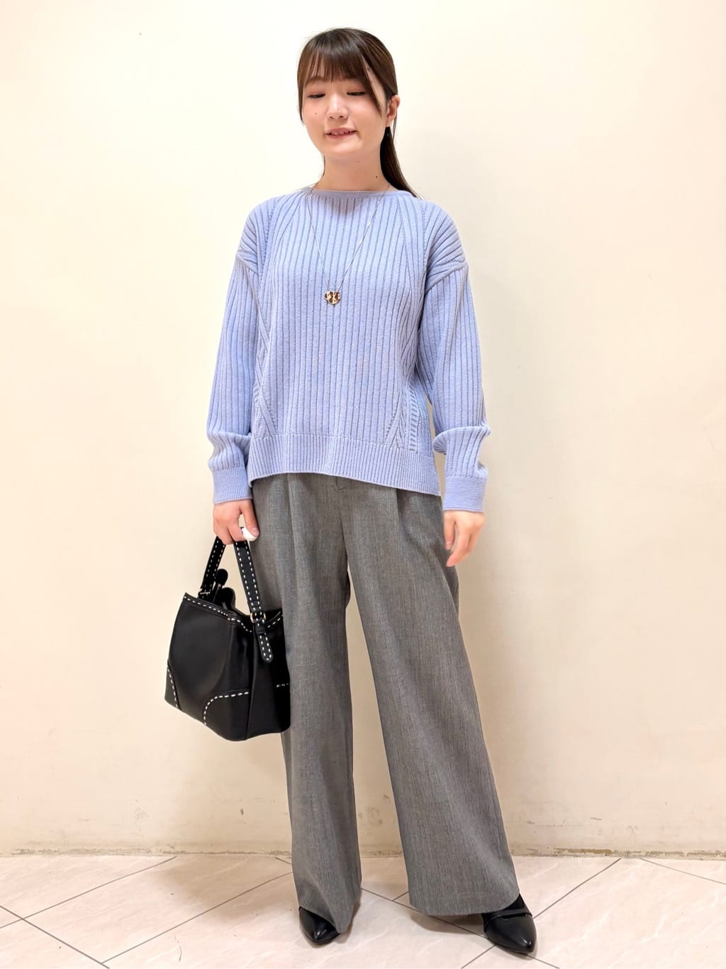 mikiさんの「Reflect｜【ゆったり着られる◎】ワイドリブニットプルオーバー」を使ったコーディネート