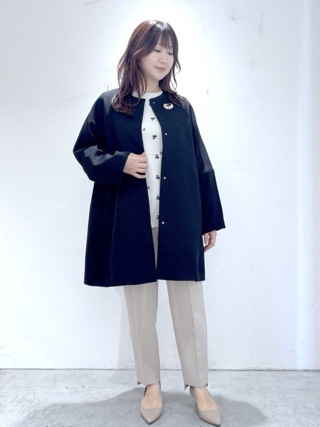UDOさんの「OPAQUE.CLIP｜フォルムスリーブミドルコート【洗濯機OK】」を使ったコーディネート