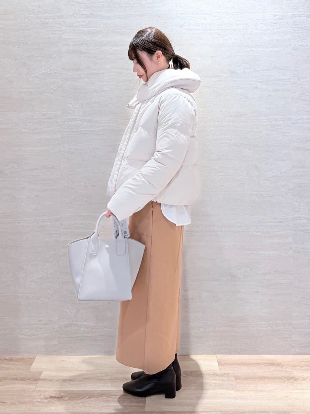Hinaさんの「OPAQUE.CLIP｜KAWADAダウンショートコート【撥水／洗濯機OK／静電気防止裏地】《XS～LL》」を使ったコーディネート
