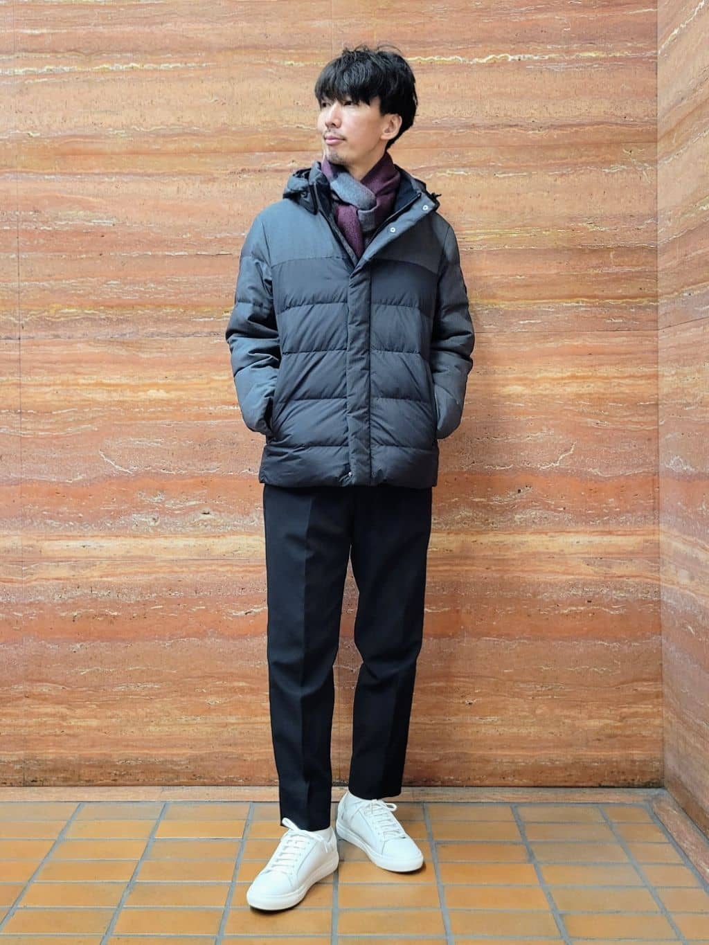 piroyaさんの「TAKEO KIKUCHI｜カラーコンビ ダウンブルゾン」を使ったコーディネート