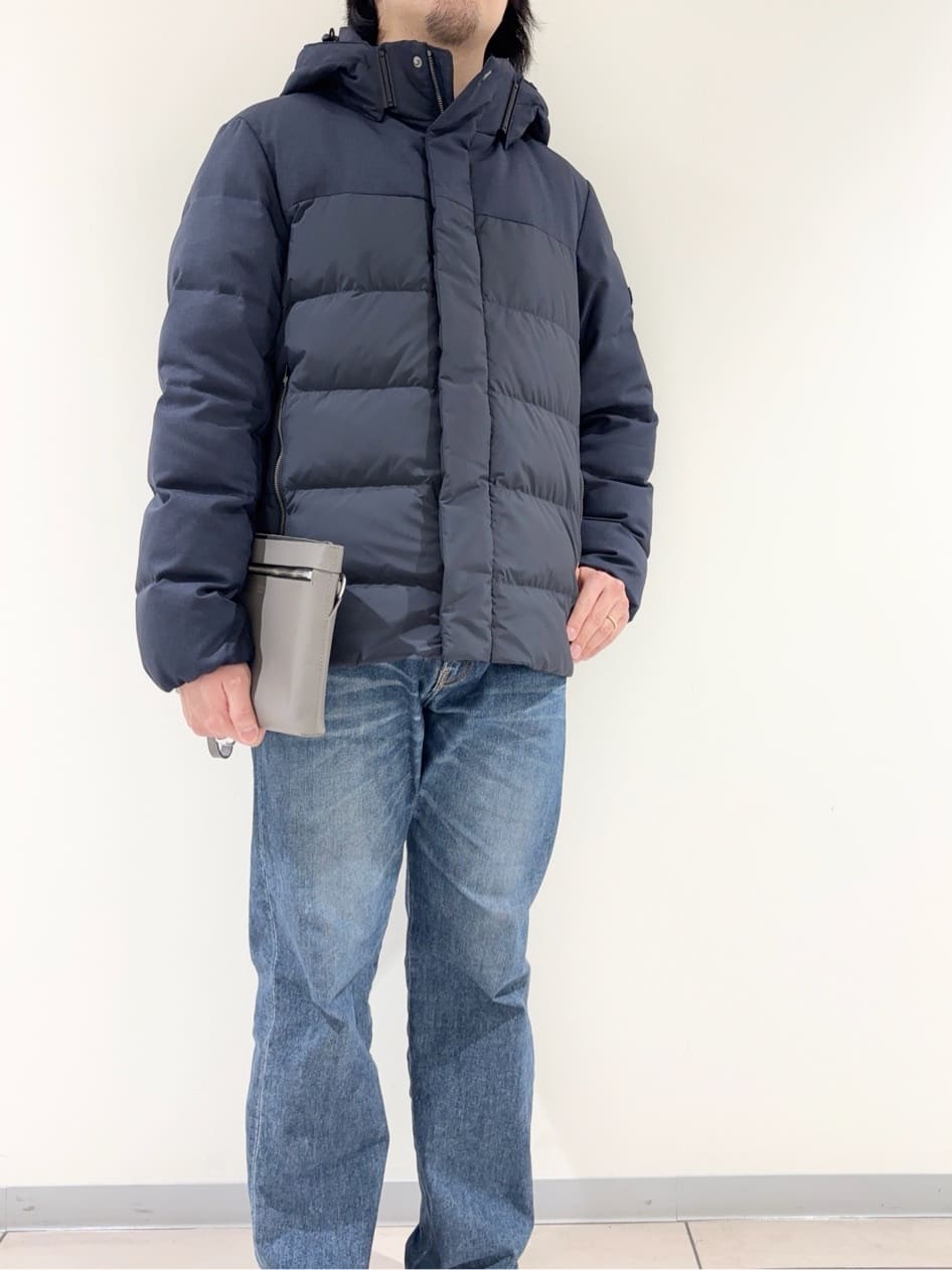 及川さんの「TAKEO KIKUCHI｜カラーコンビ ダウンブルゾン」を使ったコーディネート