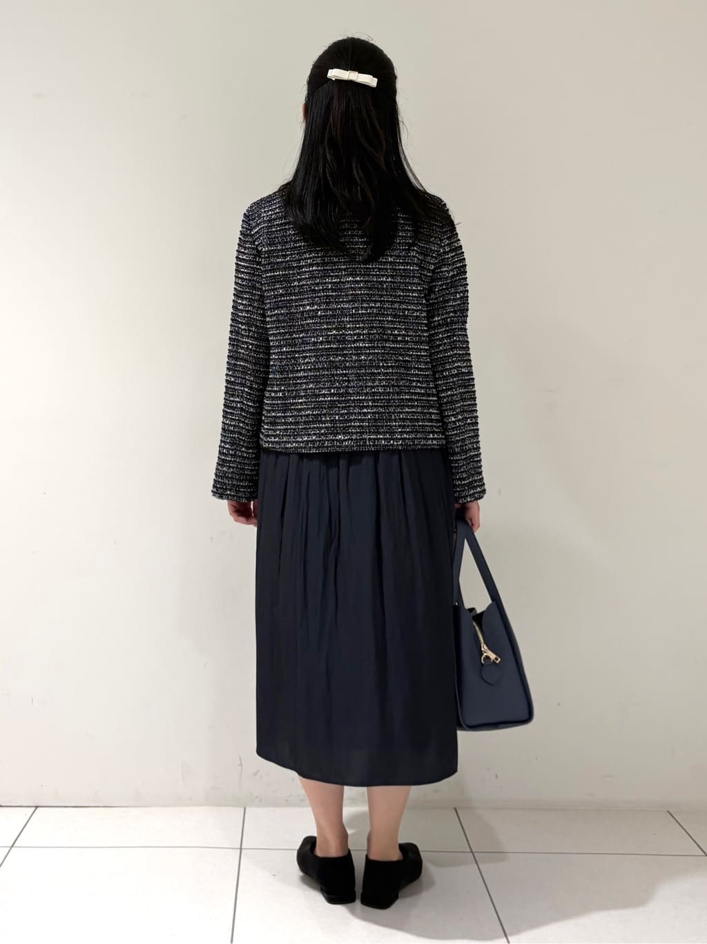 momokoさんの「INDIVI｜【セレモニー／洗える】ミックスツイードライトジャケット」を使ったコーディネート