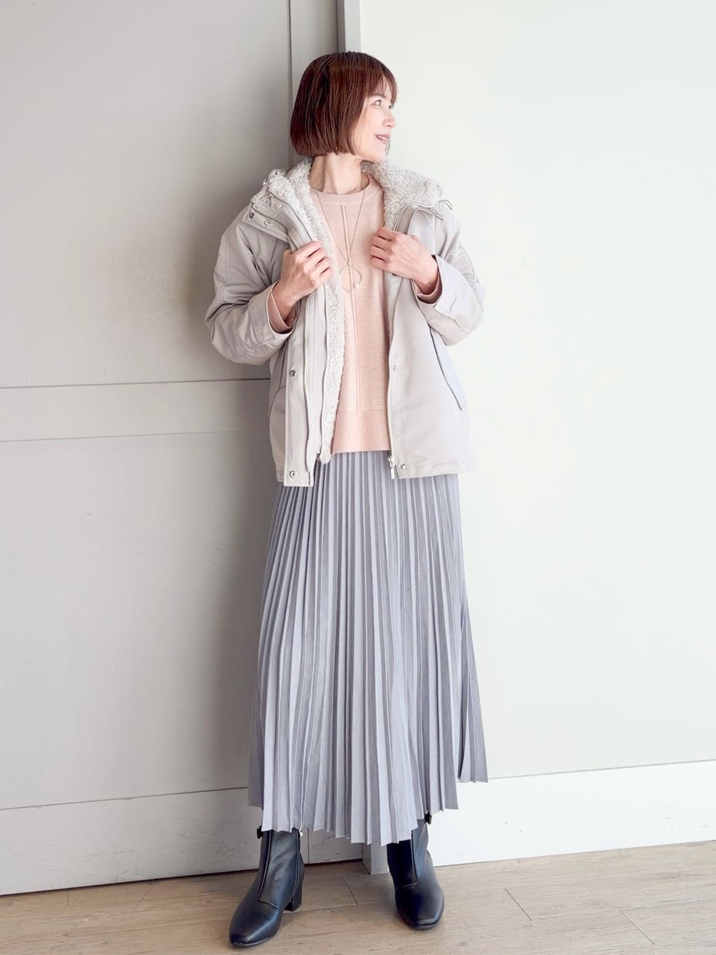 yamakoさんの「grove｜【名品アウター/3WAY・はっ水】ボアライナー付マウンテンパーカ」を使ったコーディネート