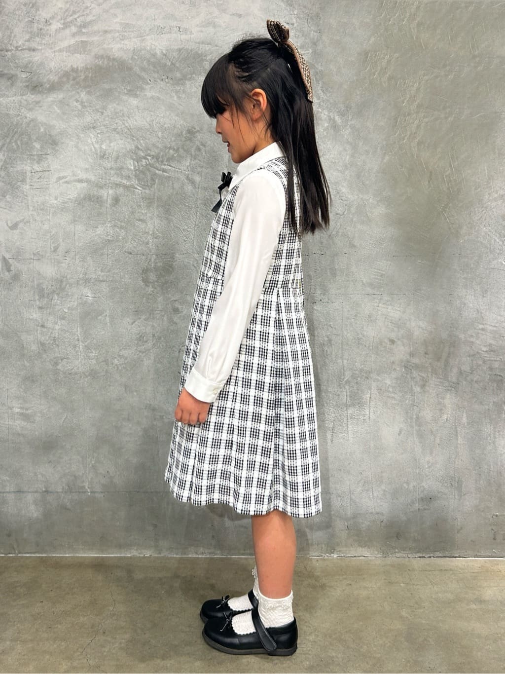 naokoさんの「THE SHOP TK｜【120-130/3点セット】ジャケット＆チェックワンピース/入園・卒園・入学」を使ったコーディネート