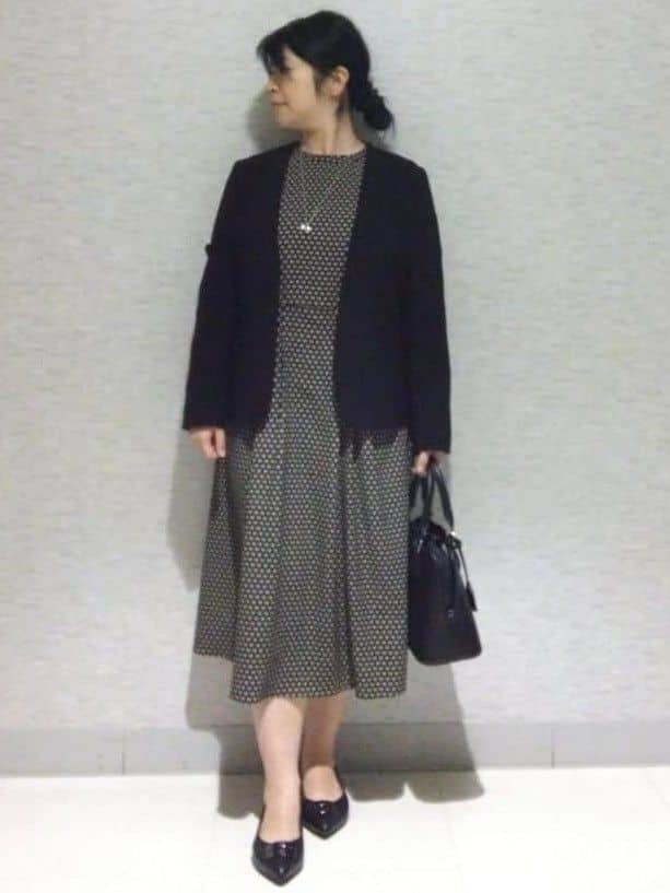 sakoさんの「Reflect｜【SS-4Lサイズ／通勤／セットアップ可】ノーカラージャケット」を使ったコーディネート