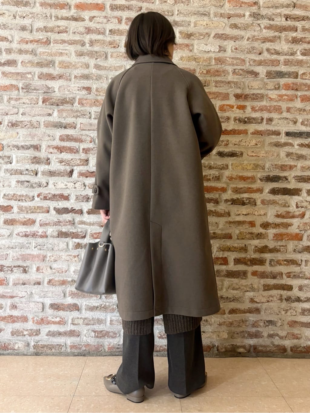 しばさんの「THE SHOP TK｜ジャージメルトンスタンドカラーコート」を使ったコーディネート