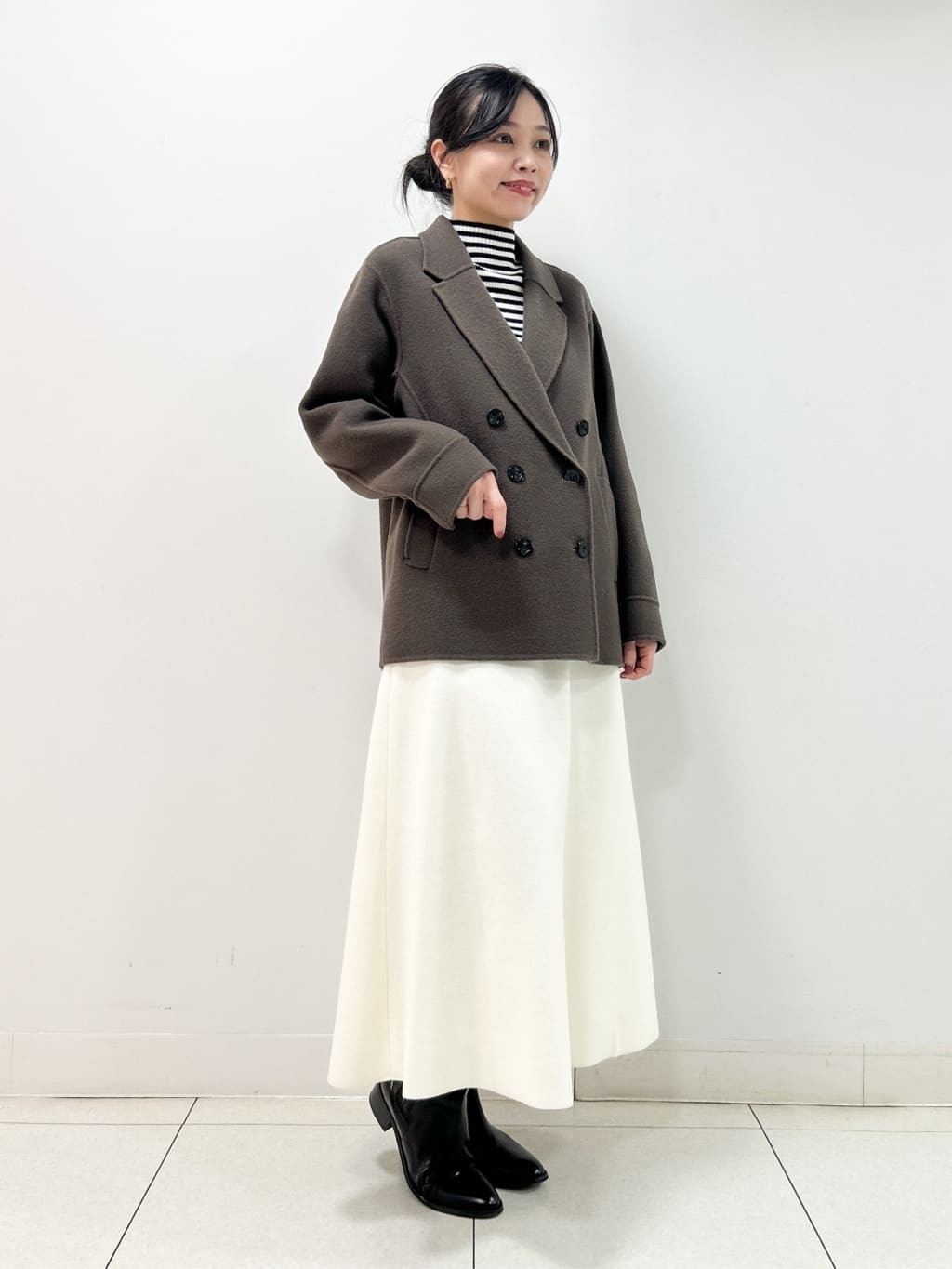 Kaiさんの「Dessin｜【洗える】ウール混リバーメルトンコート」を使ったコーディネート