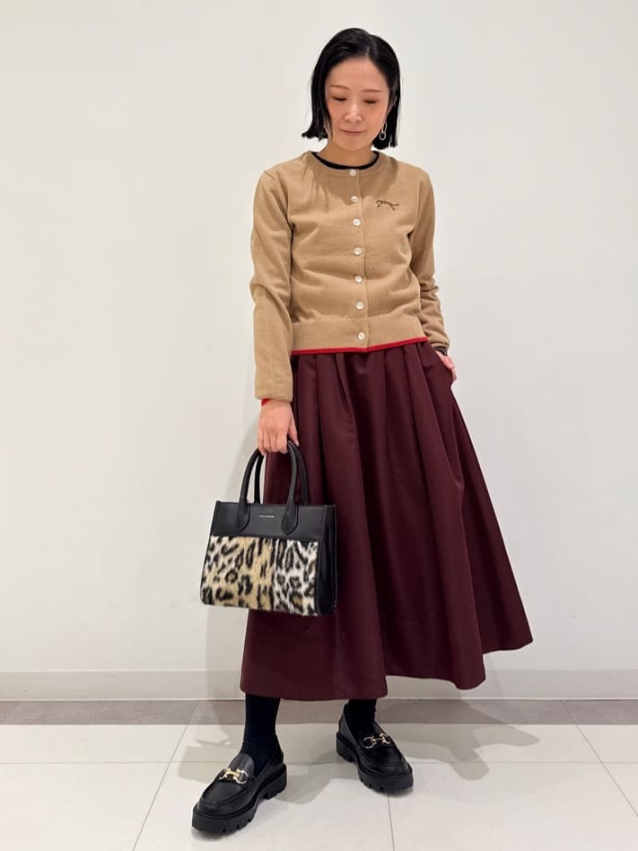 MIYAKAWAさんの「DRESSTERIOR｜◆フェイクファーコンビリサイクルレザートートバッグ」を使ったコーディネート