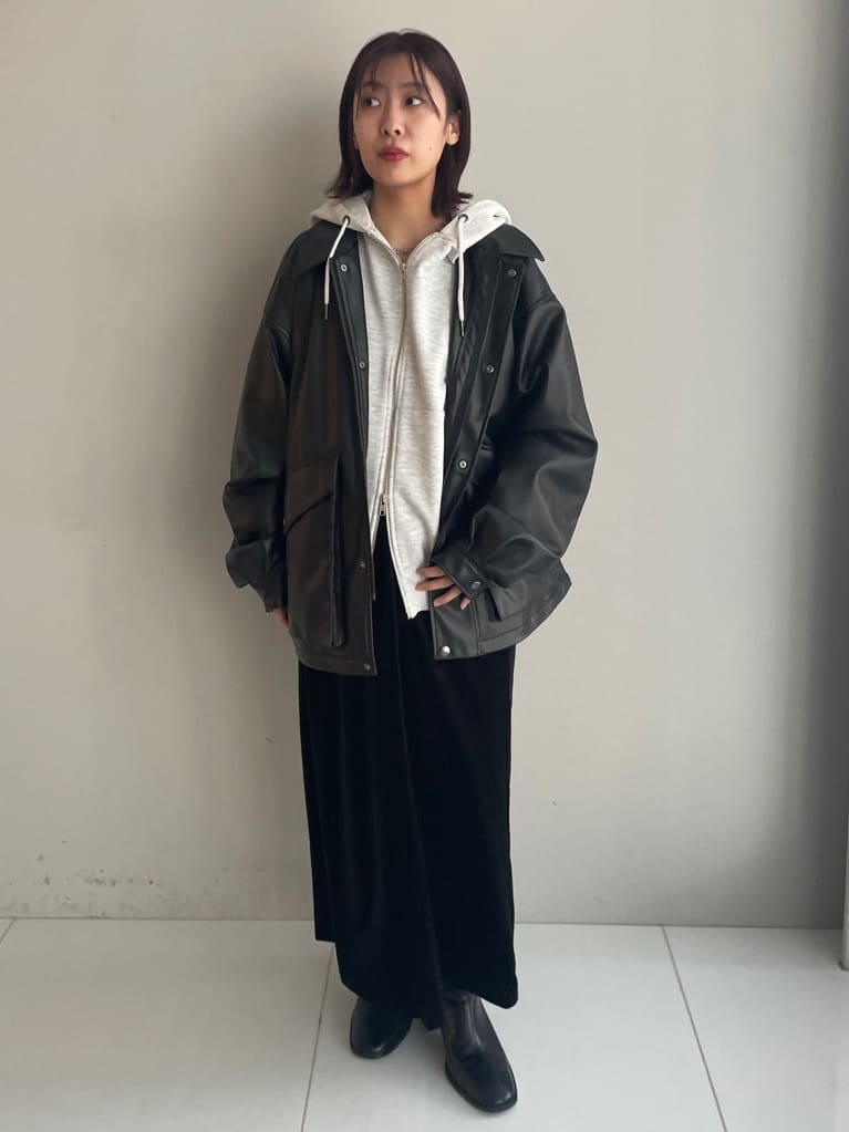 abeさんの「tk.TAKEO KIKUCHI｜シンセティックレザーフライトジャケット」を使ったコーディネート