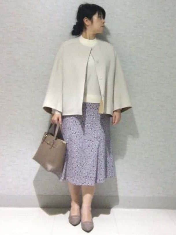 sakoさんの「Reflect｜【秋映え／重ね着風スタイルに◎】フリルプリーツスリーブニット」を使ったコーディネート