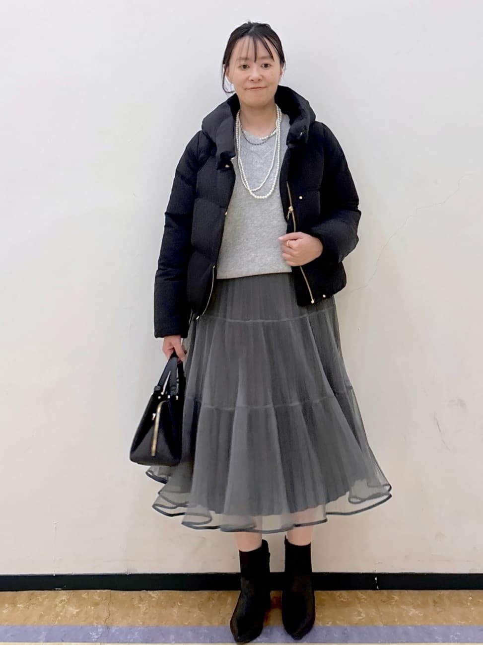 akariさんの「index｜KAWADAダウンショートコート【撥水／洗濯機OK／静電気防止裏地】《XS～LL》」を使ったコーディネート